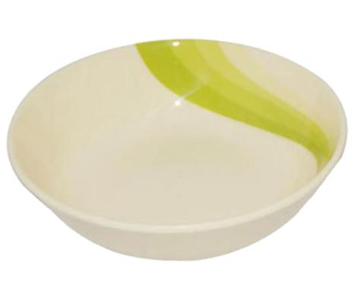 Royalford RF8083 8.5-inch Melamine Ware Super Rays Serving Bowl - Ivory & Pista Green - Zoom Image