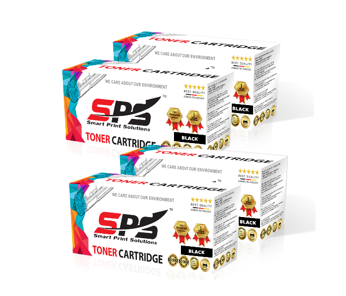 SPS Laser Toner Cartridge Set of 4 Pack Q6511A 11A for Canon and HP LaserJet Printer - Black - Zoom Image