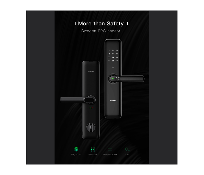 Kaadas KAADAS-S8 Smart Door Lock - Black - Zoom Image 4