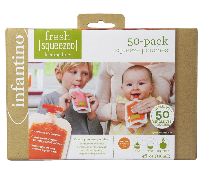 Infantino Pack of 50 Disposable Squeeze Pouches - Zoom Image