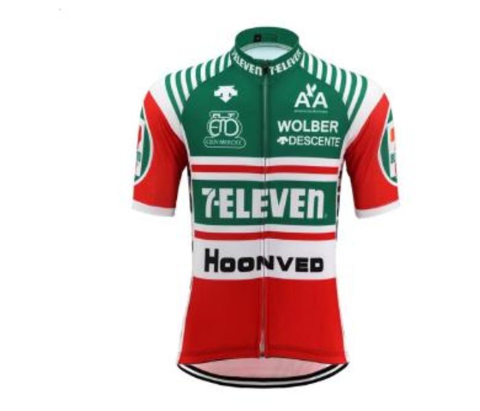 Retro Design Coolmax Polyester Full Zipper 9D Pad 711 Mens Extra Large Cycling Jersey Set - Red and Green - Zoom Image 2