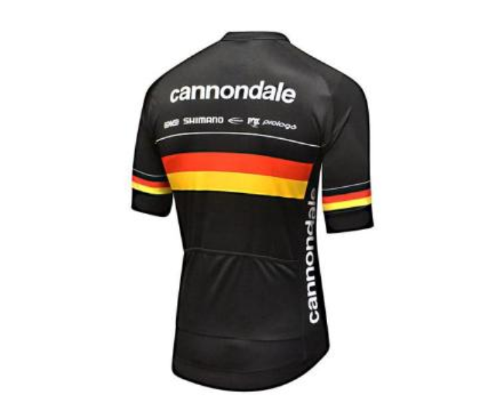 Cycling Small Jersey Full Zip Coolmax Polyester Cannondale Orange Design - Black - Zoom Image 2