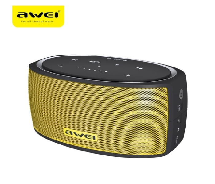 Awei Y210 Touch Portable Wireless Bluetooth Speaker - Black and Yellow - Zoom Image 1