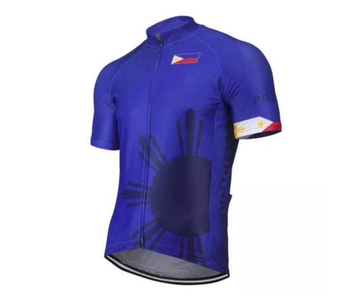 Cycling Large Jersey Full Zip Coolmax Polyester Team Topeak Ergon Design - Blue  - Zoom Image 1