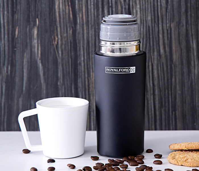 Royalford RFU9035 350ml Stainless Steel Vacuum Bottle - Black - Zoom Image 2