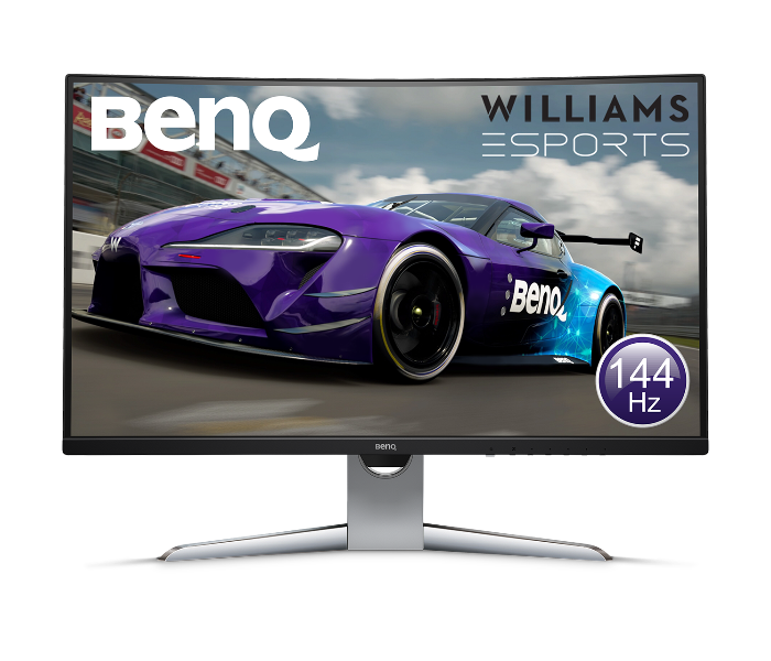 BenQ EX3203R 31.5 Inch,144Hz 2K QHD HDR Curved Gaming Monitor for Sim Racing - Black and Silver - Zoom Image 1