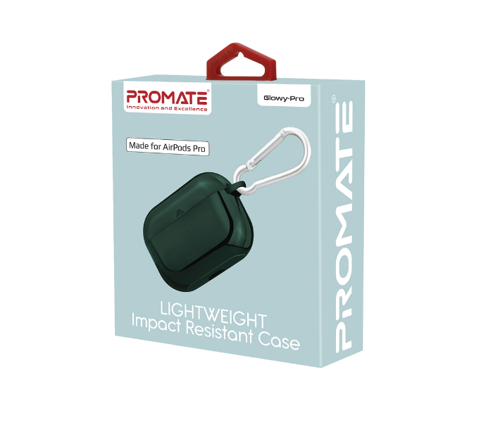 Promate GLOWY-PRO AirPods Pro Wireless Charging Compatible Case - Green - Zoom Image 6