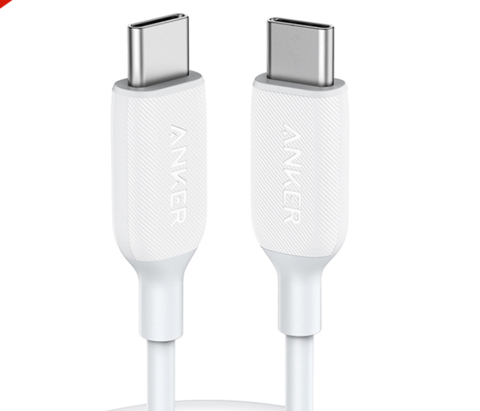 Anker A8853 6Ft USB-C To USB-C Cable - White - Zoom Image 1