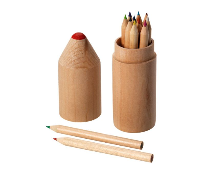 SS Woody 12 Piece Color Pencil Set - Wood - Zoom Image