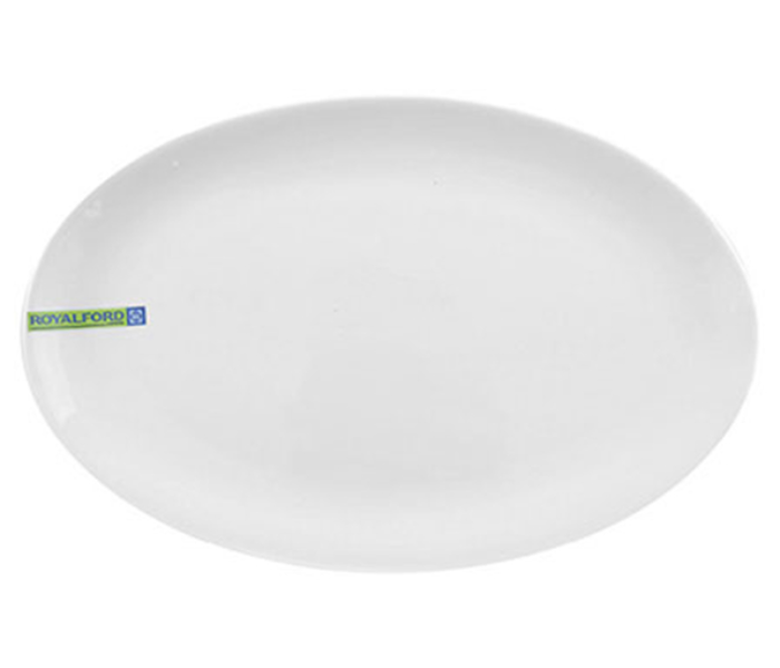 Royalford RF7988 12-inch Porcelain Ware Magnesia Oval Plate - White - Zoom Image 5