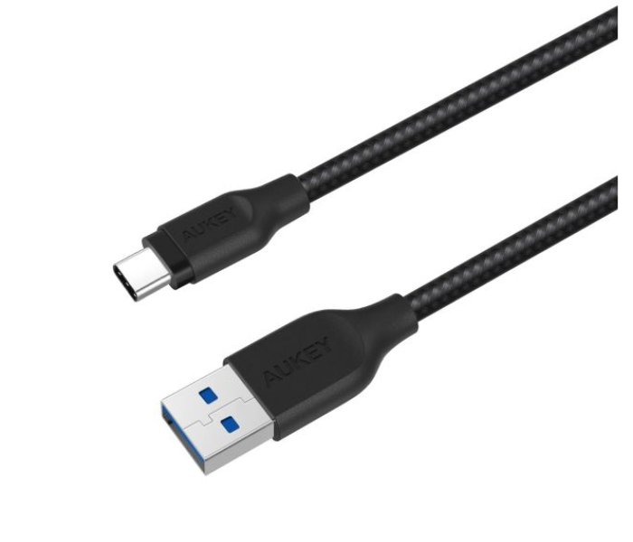 Aukey 1.2 Meter Aluminum Head USB Type C Braided Cable - Black - Zoom Image 4