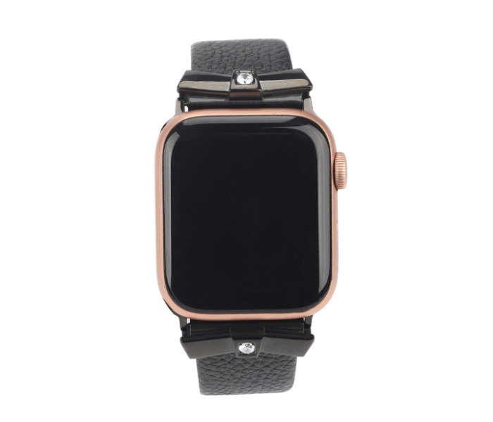 Promate SCEPTER-38SM 38mm Leather Watch Strap for Apple Watch Series - Black - Zoom Image 2