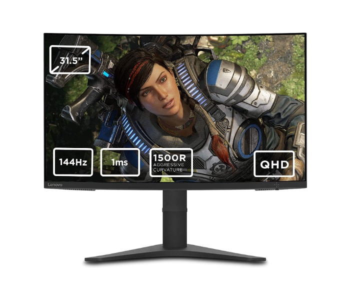 Lenovo 66A2GACBUK  G32qc-10 G19315QG0 31.5 inches LED Gaming Monitor- Black - Zoom Image 1