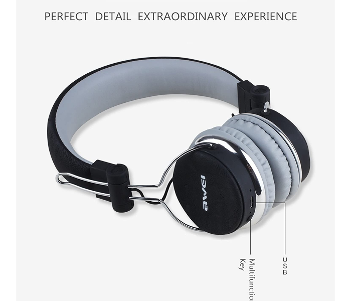 Awei A700BL Bluetooth Headphone - Black - Zoom Image 2