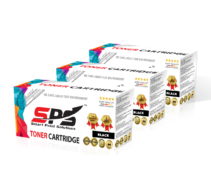 SPS Laser Toner Cartridge Set of 3 Pack CF283X 83X CRG737 for Canon and HP LaserJet Pro MFP - Black - Zoom Image