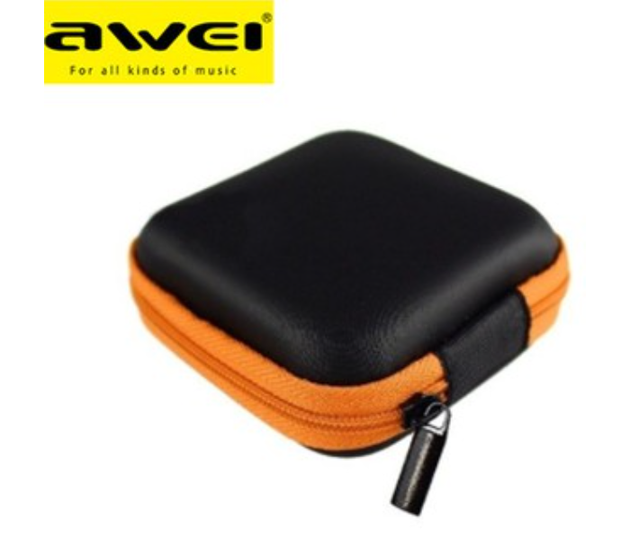 AWEI PB2 Portable Mini Headset Storage Case- Black and Orange - Zoom Image 1