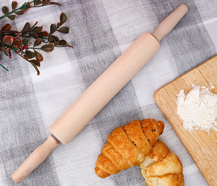 Royalford RF5370 Wooden Rolling Pin - Beige - Zoom Image 1