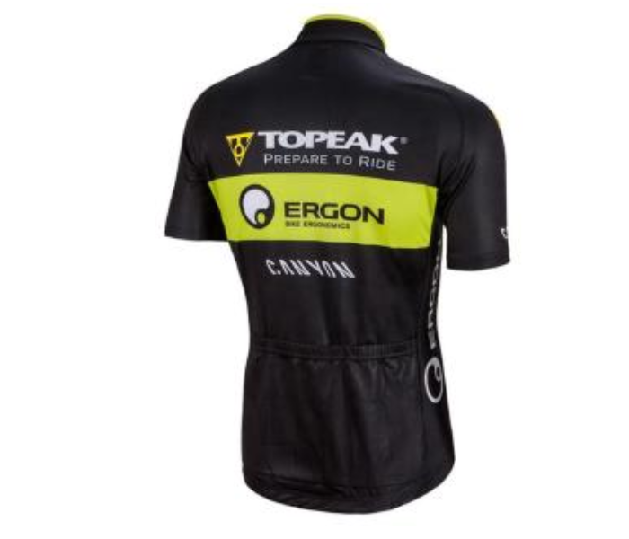 Cycling Small Jersey Full Zip Coolmax Polyester Team Topeak Ergon Design - White and Black - Zoom Image 2