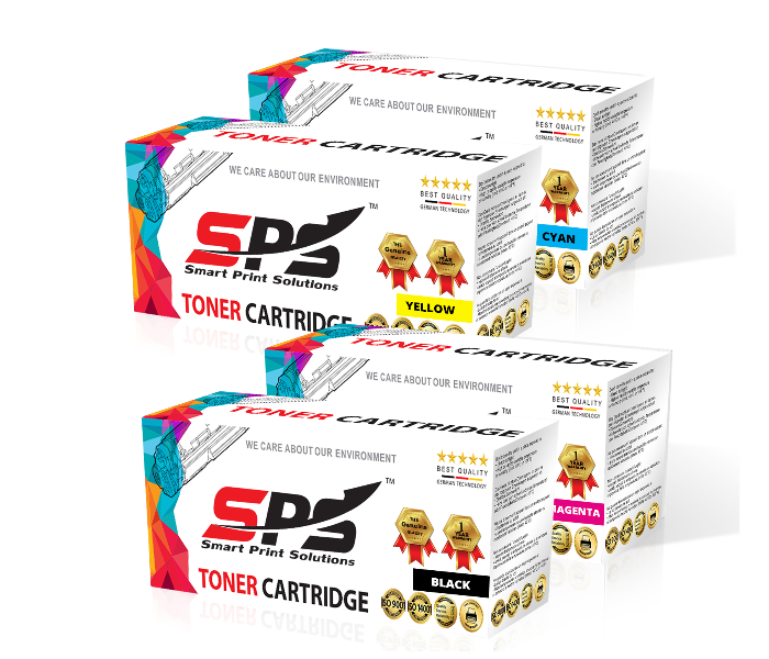 SPS Compatible Toner Cartridges Set of 4 Pack Q6470A Q7581A Q7582A Q7583A 503A 501A for HP Color LaserJet - Black,Cyan,Yellow and Magenta - Zoom Image