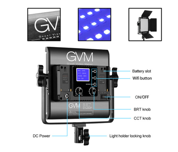 GVM 800D-RGB LED Studio Video Light - Zoom Image 4