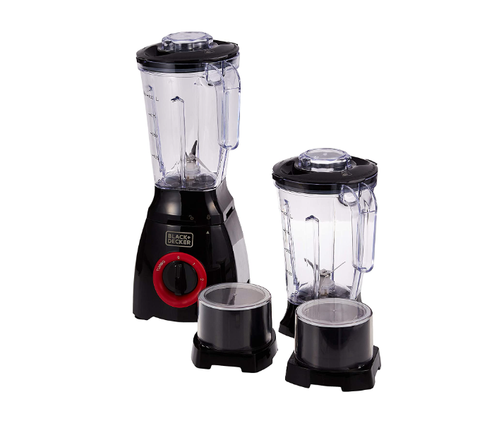 Black and Decker BL415-B5 400W Blender with Stainless Steel Grinder Grater Mill and Extra Jar - Black - Zoom Image 2