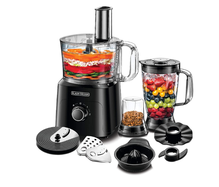 Black and Decker FX775-B5 750W 5 in 1 Food Processor - Black - Zoom Image 1