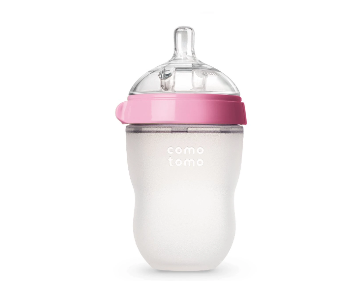 Comotomo 250ml Natural Feel Baby Bottle - Pink - Zoom Image