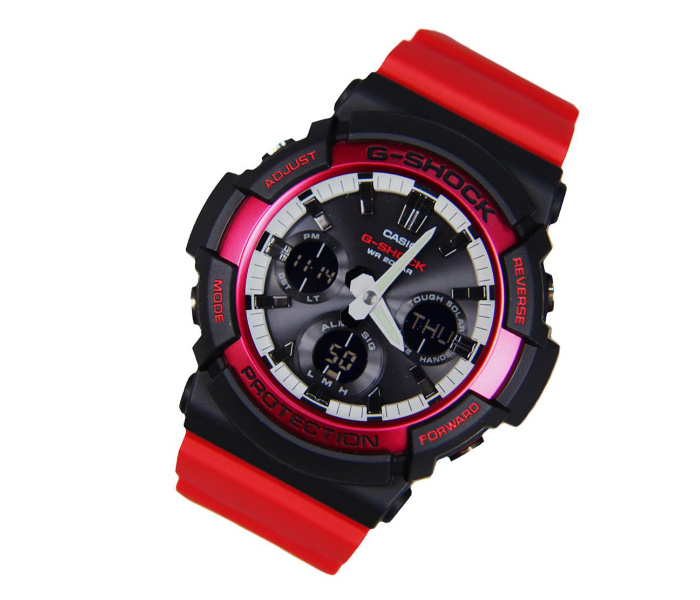 Casio GAS-100RB-1ADR G-Shock Tough Solar Divers Watch - Black and Red - Zoom Image 2