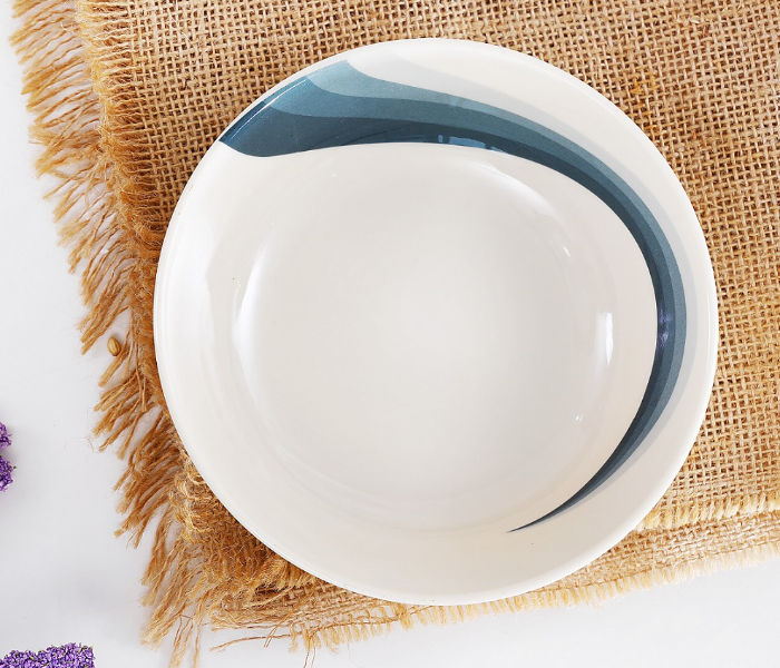 Royalford RF8027 7.5-inch Super Rays Serving Bowl - Ivory & Blue - Zoom Image 1