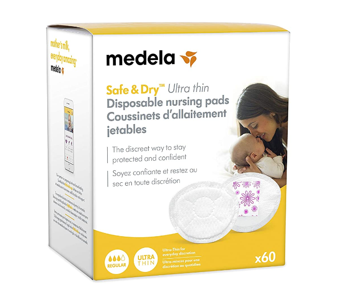 Medela Pack of 60 Safe and Dry Ultra Thin Disposable Nursing Pads - Zoom Image