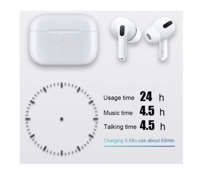 Bluetooth In-Ear Earbuds With Charging Case - White - Zoom Image 3