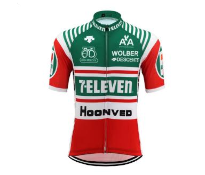 Retro Design Coolmax Polyester Full Zipper 9D Pad 711 Mens Large Cycling Jersey Set - Red and Green - Zoom Image 3