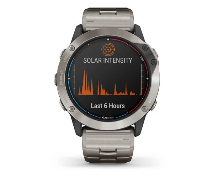 Garmin 010-02157-31 Quatix 6X Solar Titanium with Titanium Band Smart Watch - Zoom Image 2