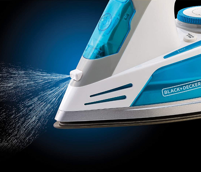 Black and Decker X2800-B5 2800W Steam Iron - White and Blue - Zoom Image 3