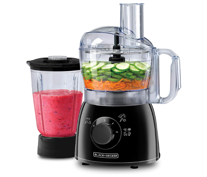 Black and Decker FX400B-B5 400W Electric Food Processor with Blender Jar - Black - Zoom Image 1