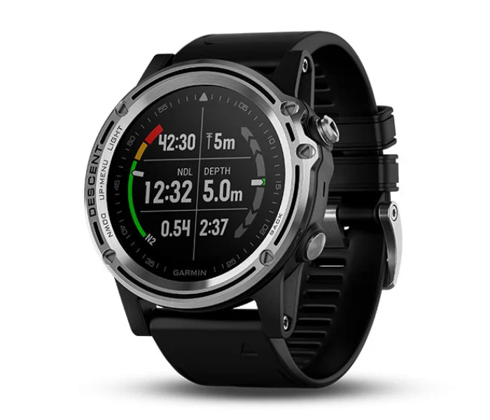 Garmin 010-01760-10 Descent Mk1 Silver Sapphire with Black Band Smart Watch - Zoom Image 1