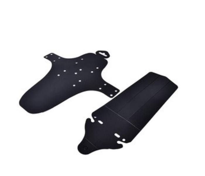 Mountain Bike Plain Black Design 26.5cm 2 pieces Protection Front and Rear Fender Mudguard - Black - Zoom Image 2