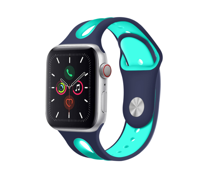 Promate HIPSTER-42ML 42mm Silicone Watch Strap for Apple Watch Series - Blue and turquoise - Zoom Image 2