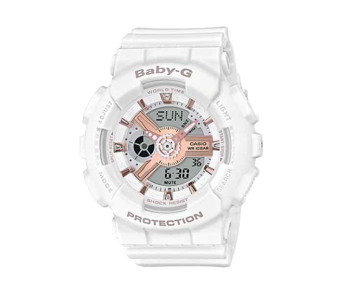 Casio BA-110RG-7ADR Baby-G Analog Digital Watch - White - Zoom Image