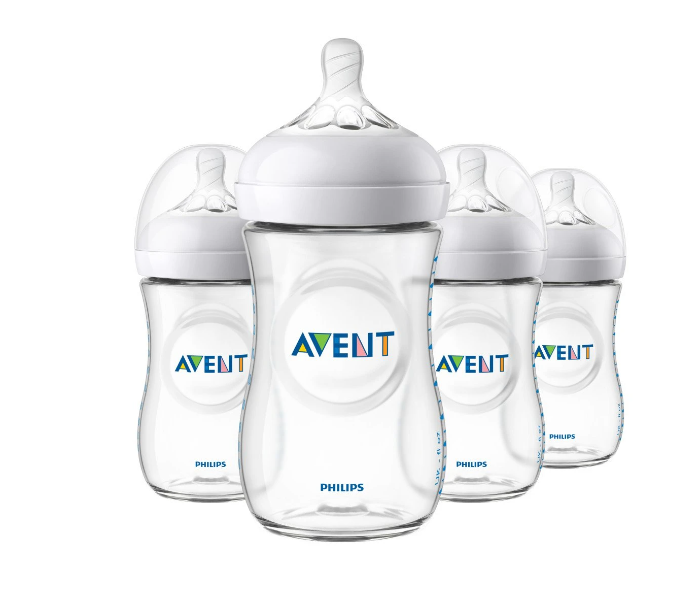 Philips Avent Pack of 4 Natural Baby Bottle - Clear - Zoom Image