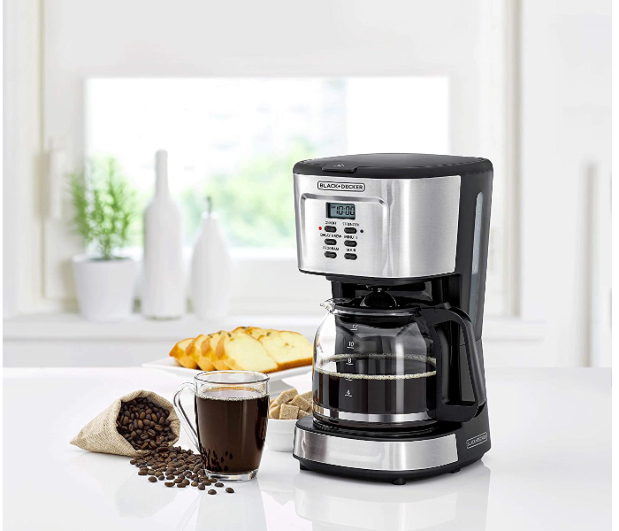 Black and Decker DCM85-B5 900W Programmable Coffee Maker Machine - Black and Silver - Zoom Image 4