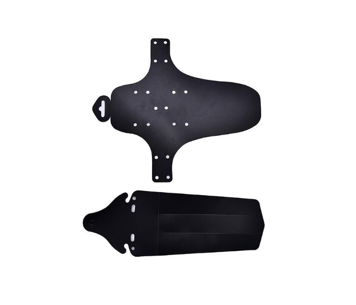 Mountain Bike Plain Black Design 26.5cm 2 pieces Protection Front and Rear Fender Mudguard - Black - Zoom Image 1