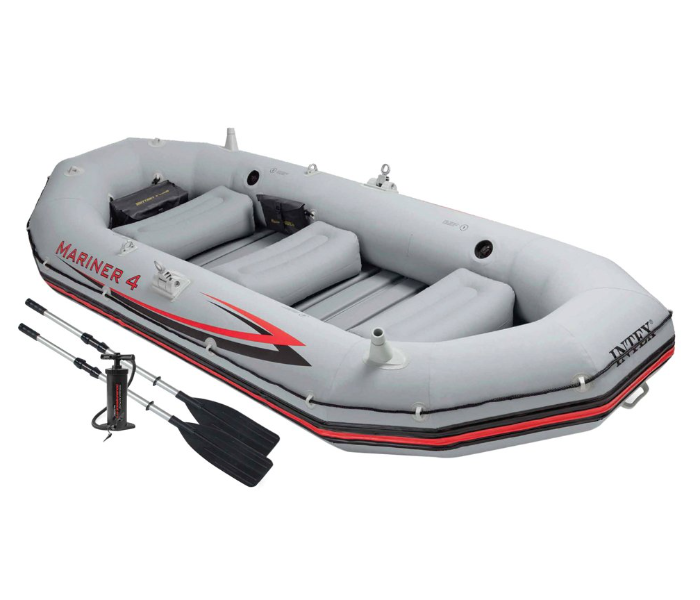 Intex 68376 Mariner 4 Rigid Inflatable Boat Set  - Zoom Image 1