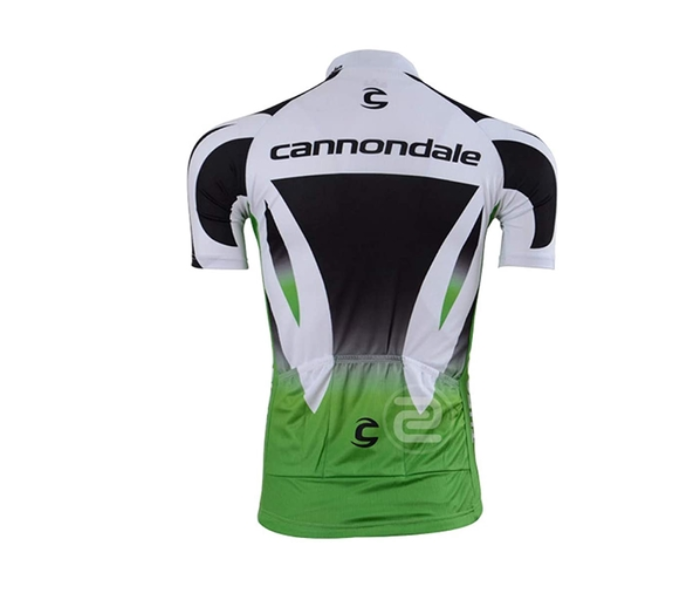 Cycling Small Jersey Full Zip Coolmax Polyester Cannondale Green Design - Black and White - Zoom Image 2