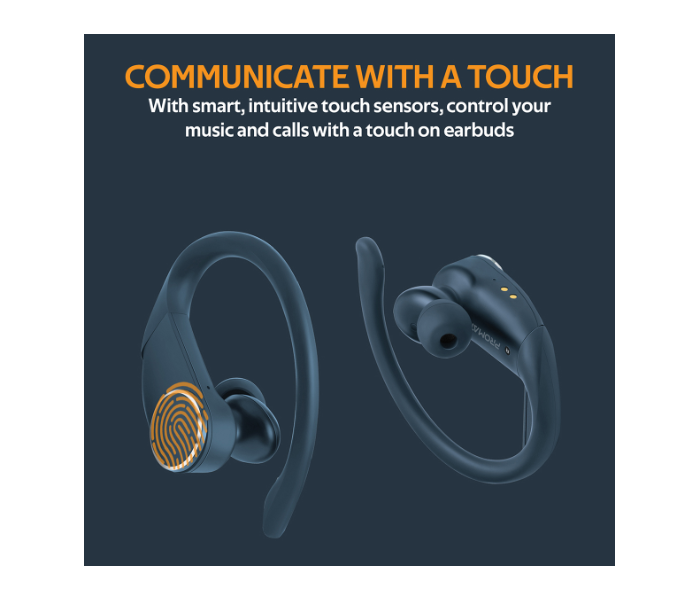 Promate Liberty True Wireless Earphones - Blue - Zoom Image 4