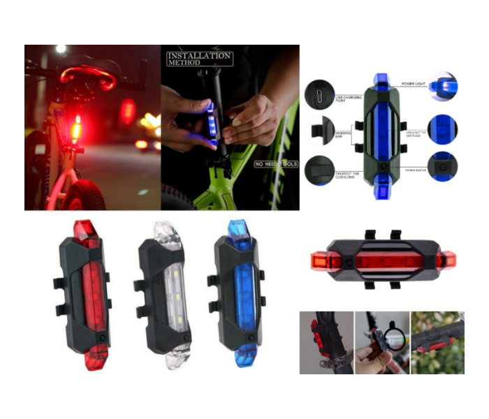 OEM Bicycle E-Scooter Waterproof Rear Tail Lights LED - Blue - Zoom Image 3