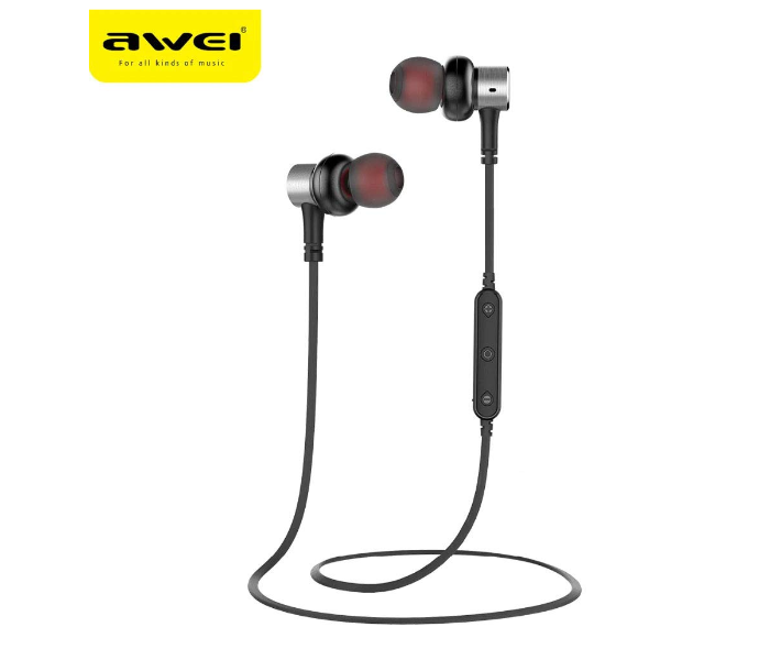 Awei B923BL Wireless Sports Earphone With Magnet - Black - Zoom Image 2