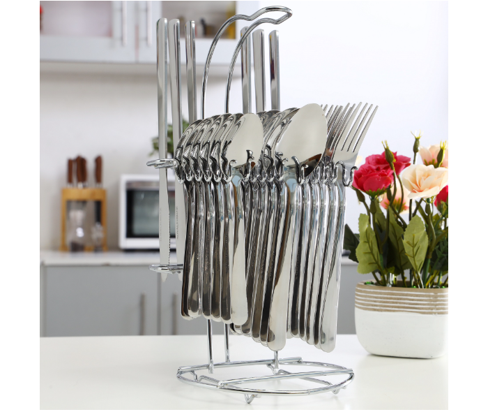 Royalford RF7009 24 Pieces Cutlery Sets - Silver - Zoom Image 2