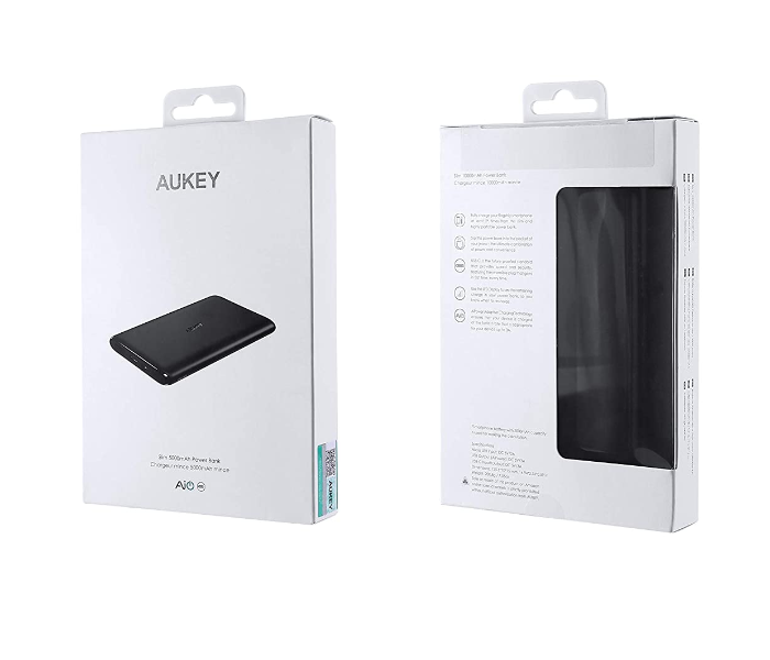 Aukey 5000 mAh Powerbank with AiPower Type C Micro USB Cable - Black - Zoom Image 4