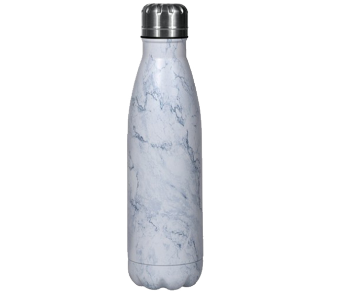 Royalford RF9477 500ml Stainless Steel Marble Design Vacuum Bottle - White, Silver & Blue - Zoom Image 5